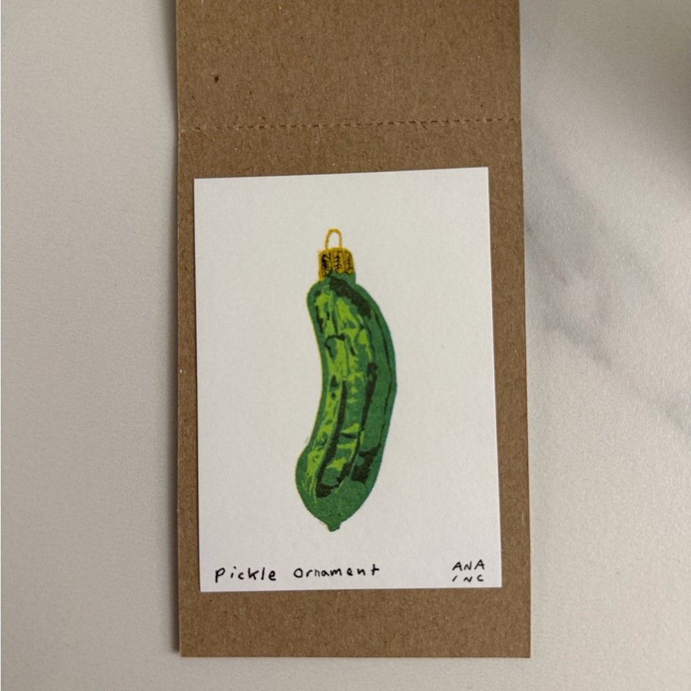 Inciardi prints - pickle ornament x christmas edition